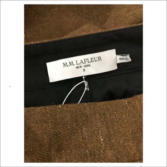 MM LaFleur Meghan Midi Skirt Sample in Wool Twill - Size 4 - NWT - Picture 2 of 5